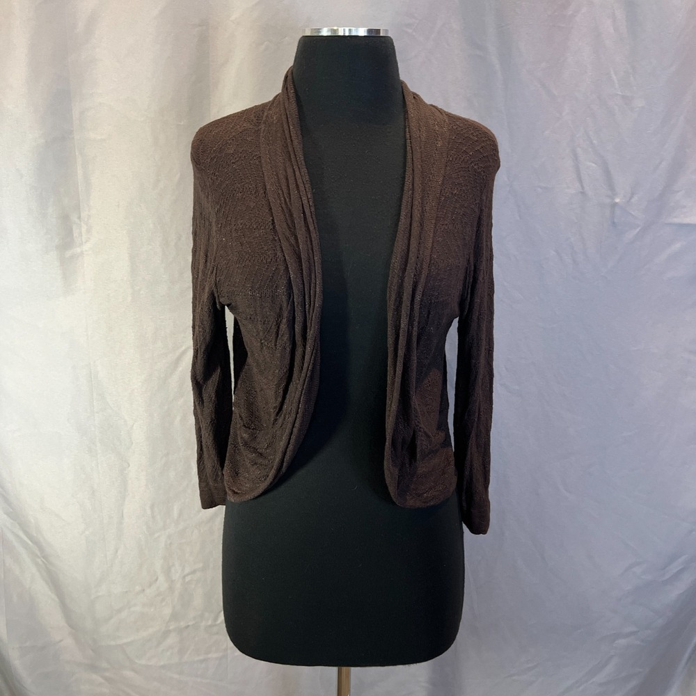 Maurices Cardigan Sweater Womens XL Dark Brown Knitted Long Sleeve Open Front